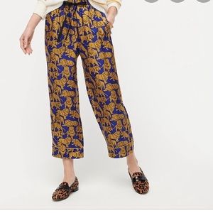 J. Crew Pants in Sleepy Lion Print NWOT
